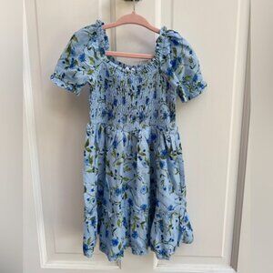 HP NWT The Children's Place 3T Girl Blue Floral Smocked Puff Short Sleeve Dres